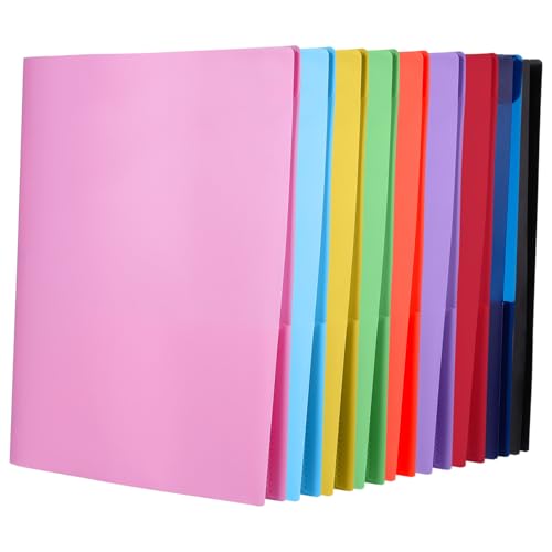 SHINEOFI 9 Stück Dekorative Aktenordner Aus Kunststoff Ordner Mit Zwei Taschen Ordner Mit Mehreren Taschen Schulordner Aus Kunststoff von SHINEOFI