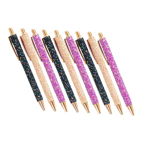 SHINEOFI 9 Stück Teiliges Glitzer Kugelschreiber mit Einziehbarer Spitze Mehrfarbige Metallkugelschreiber mit Schwarzer Tinte Sequin Ballpoint Pens für Schule Büro Lehrerinnen und SHINEOFI 9 Stück Teiliges Glitzer Kugelschreiber mit Einziehbarer Spitze Mehrfarbige Metallkugelschreiber mit Schwarzer Tinte Sequin Ballpoint Pens für Schule Büro Lehrerinnen und von SHINEOFI