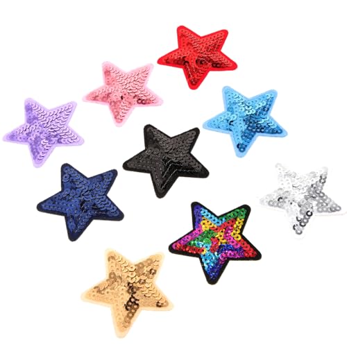 SHINEOFI 9 Stück Teiliges Selbstklebende Stern aufnäher Pailletten Applikationen für Kleidung Jeans Jacken Taschen DIY Kleidung Reparieren und Verzieren SHINEOFI 9 Stück Teiliges Selbstklebende Stern aufnäher Pailletten Applikationen für Kleidung Jeans Jacken Taschen DIY Kleidung Reparieren und Verzieren von SHINEOFI