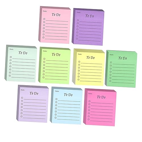 SHINEOFI 9 Stück Teiliges Set Selbstklebender Fluoreszierender Memo Notizblöcke Tragbare Kleine Haushalts und Schulnotizzettel Abreißbare Papieraufkleber für Büro und Studium SHINEOFI 9 Stück Teiliges Set Selbstklebender Fluoreszierender Memo Notizblöcke Tragbare Kleine Haushalts und Schulnotizzettel Abreißbare Papieraufkleber für Büro und Studium von SHINEOFI