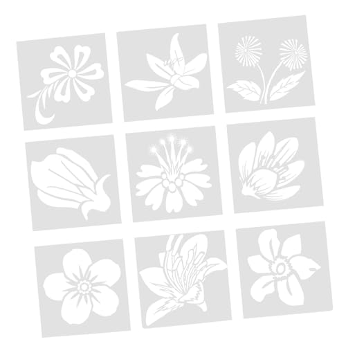 SHINEOFI 9 Stücke Handmalerei-vorlage Blume Kinderhandwerk Kunst Zeichnung Kuchenform Kinderschablonen Wiederverwendbare Schablonenmalerei Schablonen Zum Malen Das Haustier Beige SHINEOFI 9 Stücke Handmalerei-vorlage Blume Kinderhandwerk Kunst Zeichnung Kuchenform Kinderschablonen Wiederverwendbare Schablonenmalerei Schablonen Zum Malen Das Haustier Beige von SHINEOFI