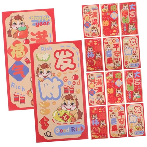 SHINEOFI 90 Stück Chinesische Hong Bao Umschläge Jahr Des Pferdes Rote Geldumschläge Lai See für Frühlingsfest Hochzeiten Geburtstage mit Kreativen Mustern und Hochwertigem SHINEOFI 90 Stück Chinesische Hong Bao Umschläge Jahr Des Pferdes Rote Geldumschläge Lai See für Frühlingsfest Hochzeiten Geburtstage mit Kreativen Mustern und Hochwertigem von SHINEOFI