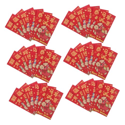 SHINEOFI 90 Stück Teiliges Chinesische Rote Umschläge Traditionelle Hong Bao für Frühlingsfest und Neujahr Glücksbringer Geldumschläge für Feiern und Familienzusammenkünfte SHINEOFI 90 Stück Teiliges Chinesische Rote Umschläge Traditionelle Hong Bao für Frühlingsfest und Neujahr Glücksbringer Geldumschläge für Feiern und Familienzusammenkünfte von SHINEOFI