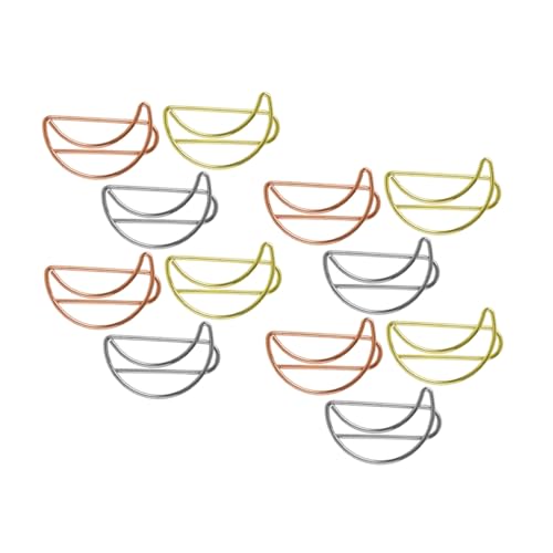 SHINEOFI 90 Stück Teiliges Mondförmiges Metall Büroklammer Metall Lesezeichen Clips Elegante Langlebige Papierklammern für Schule Büro Zuhause zur Papierorganisation für Schüler und SHINEOFI 90 Stück Teiliges Mondförmiges Metall Büroklammer Metall Lesezeichen Clips Elegante Langlebige Papierklammern für Schule Büro Zuhause zur Papierorganisation für Schüler und von SHINEOFI