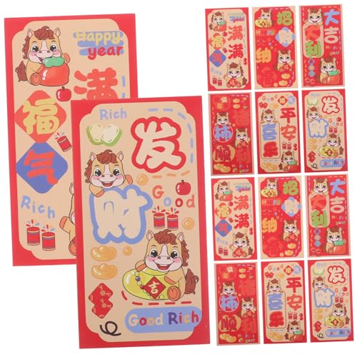 SHINEOFI 90 Stück Teiliges Traditionelle Chinesische Rote Umschläge Jahr Des Pferdes mit Kreativen Illustrationen und Glückwünschen Lunar Year Geldumschläge für Frühlingsfest Hochzeiten SHINEOFI 90 Stück Teiliges Traditionelle Chinesische Rote Umschläge Jahr Des Pferdes mit Kreativen Illustrationen und Glückwünschen Lunar Year Geldumschläge für Frühlingsfest Hochzeiten von SHINEOFI