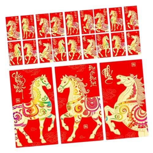 SHINEOFI 96 Stück Teiliges Chinesische Rote Umschläge Pferdejahr mit Glückssymbolen Hochwertige Papierverarbeitung Geräumig für Bargeld und Karten Traditionell für Lunar Neujahr Hochzeit SHINEOFI 96 Stück Teiliges Chinesische Rote Umschläge Pferdejahr mit Glückssymbolen Hochwertige Papierverarbeitung Geräumig für Bargeld und Karten Traditionell für Lunar Neujahr Hochzeit von SHINEOFI