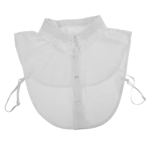 SHINEOFI Abnehmbarer Spitzen Fake Collar für Damen und Mädchen Eleganter All Match Fake Shirt Collar mit Feiner Spitzenverzierung Komfortables Vielseitiges Weißes Dekorations Halsteil SHINEOFI Abnehmbarer Spitzen Fake Collar für Damen und Mädchen Eleganter All Match Fake Shirt Collar mit Feiner Spitzenverzierung Komfortables Vielseitiges Weißes Dekorations Halsteil von SHINEOFI