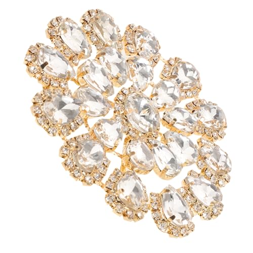 SHINEOFI Accessoires für Bag Diamond Schnalle Taschen-Patch Kleidungssteine auf Strassnähen Schuhe dekorativer Patch Metallnähstilde Strassknöpfe Flatback Schuhe Strass Strasssteine von SHINEOFI