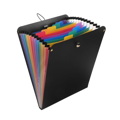 SHINEOFI Accordion File Organizer Fächer Vertikal Dokumentenmappe Kunststoff Mehrschichtiger Aktenordner Für Schule Testpapiere Quittungen Schwarz SHINEOFI Accordion File Organizer Fächer Vertikal Dokumentenmappe Kunststoff Mehrschichtiger Aktenordner Für Schule Testpapiere Quittungen Schwarz von SHINEOFI