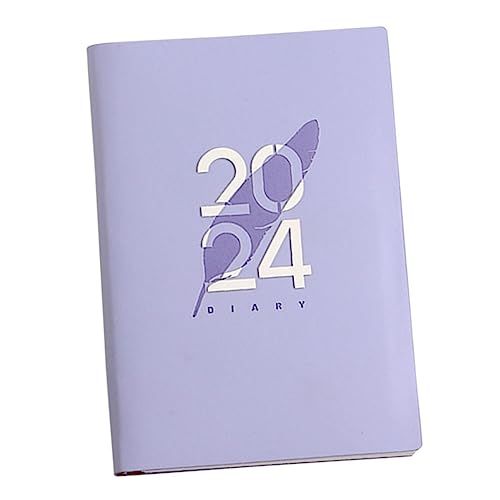 SHINEOFI Agenda-buch Zeitplaner Tagesplaner Effizienter Kalender Datum Notizblock Jährlich Wochenplaner Täglich Notizbuch Wochenkalender Terminkalender 2024 Projektplaner Violett Papier von SHINEOFI