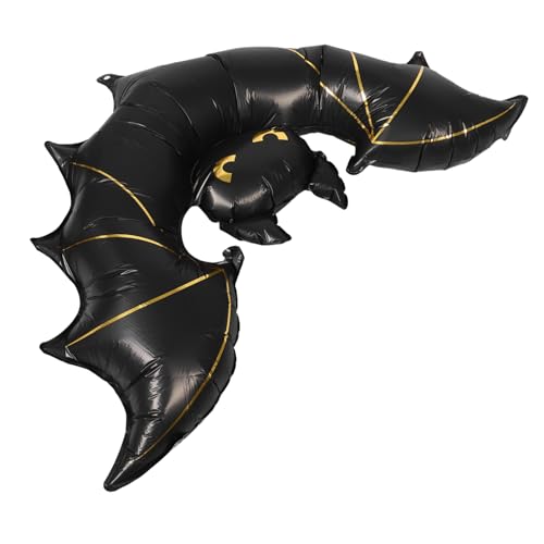 SHINEOFI Aufblasbare Halloween Fledermaus Dekoration Große Matte Fledermaus Folienballons Spukhaus Party Deko für Halloween Geburtstag Shower Innen Außen von SHINEOFI
