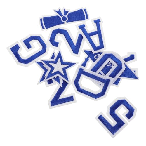 SHINEOFI Aufbügler Gestickte Applikationen für Kleidung Rucksäcke Hüte Jacken Weiß Blau für DIY Reparaturen und SHINEOFI Aufbügler Gestickte Applikationen für Kleidung Rucksäcke Hüte Jacken Weiß Blau für DIY Reparaturen und von SHINEOFI