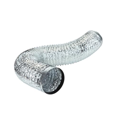 SHINEOFI Auspuff Küchenleitung Entlüftungsschlauch Zu Hause Flexibel Küchenentlüftungsschlauch Flexibler Luftkanal Küchenhaubenschlauch Luftschlauch Aluminiumfolie Silber von SHINEOFI