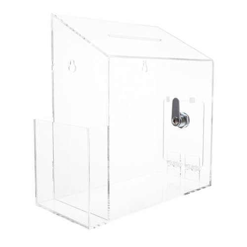 SHINEOFI Ballot Box aus Transparentem Acryl mit Schloss Robuste Charity Spendenbox Benutzerfreundlich für Fundraising Büro und Vorschlagsammlung Schnelles Öffnen Vielseitig Einsetzbar SHINEOFI Ballot Box aus Transparentem Acryl mit Schloss Robuste Charity Spendenbox Benutzerfreundlich für Fundraising Büro und Vorschlagsammlung Schnelles Öffnen Vielseitig Einsetzbar von SHINEOFI