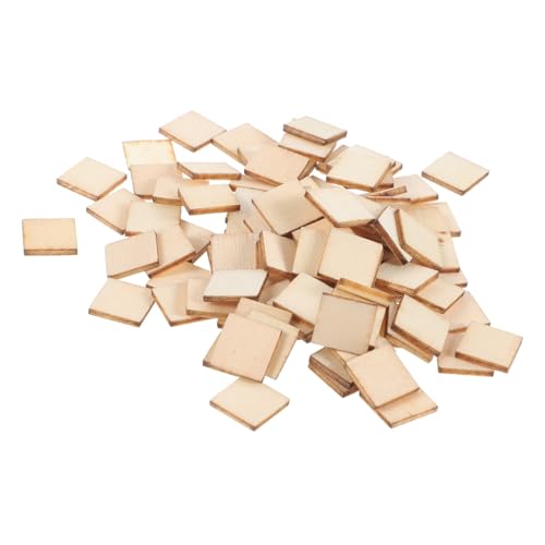 SHINEOFI 100stücke Quadratische Holzscheiben Aus Echtem Holz Unvollendete Diy-platten Für Malerei Und Bastelprojekte Für Kreative Und Dekorationen von SHINEOFI