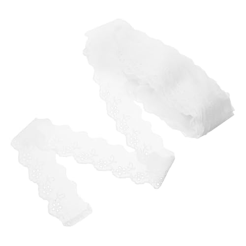 SHINEOFI Baumwollspitzenband mit Feiner Stickerei DIY Zierband für Kleidung und Handwerk Langlebiger Spitzenbesatz Eleganter Einfacher Baumwollstoff für Nähen und Dekoration von SHINEOFI