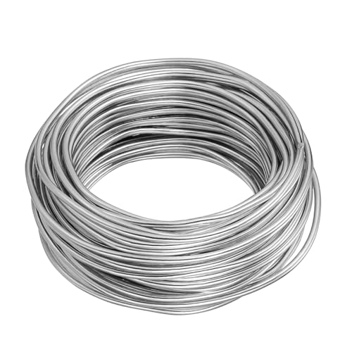 SHINEOFI Biegsamer Aluminiumdraht Silberne Rolle für Schmuckdesign und Bastelprojekte für Gestalten Modellieren und Schmuckherstellung SHINEOFI Biegsamer Aluminiumdraht Silberne Rolle für Schmuckdesign und Bastelprojekte für Gestalten Modellieren und Schmuckherstellung von SHINEOFI