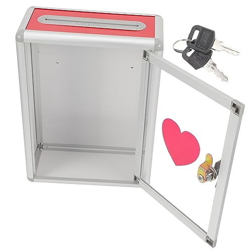 SHINEOFI Box Brief Aufbewahrungskoffer Fundraising Kaution Bargeld Ticket Charity Kommentar Spendeneimer Mit Deckel Schild Stash Versand Saver Münze Ermutigung Trinkgeld Glas Mit Schloss von SHINEOFI