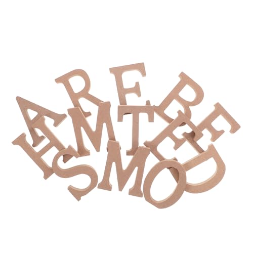 SHINEOFI Buchstabendekor Im Landhausstil Holzbuchstabe Für Regal Holzsymbolschild Holzschild Zum Aufhängen 3D Holzalphabetschild Holzdekoration Bauernhaus Rustikales Wandschild von SHINEOFI