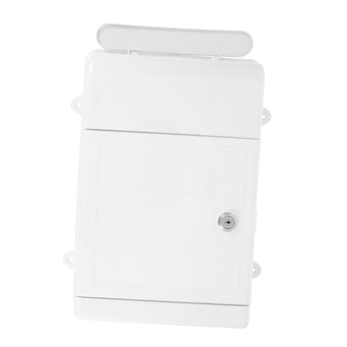 SHINEOFI Bürobriefkasten Aus Kunststoff Mit Schlüssel Weißer Wandbriefkasten Mit Abschließfunktion Wandbriefkasten Mit Schlüsselschloss Hängebriefkasten Mit Schloss von SHINEOFI