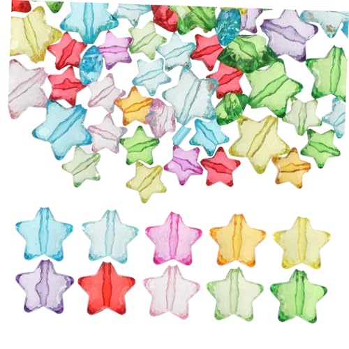 SHINEOFI Bunte Acryl Fünf Punkte Sternperlen DIY Schmuck Bastelset Transparent Langlebig für Armbänder Halsketten Sommer Party Dekorationen SHINEOFI Bunte Acryl Fünf Punkte Sternperlen DIY Schmuck Bastelset Transparent Langlebig für Armbänder Halsketten Sommer Party Dekorationen von SHINEOFI