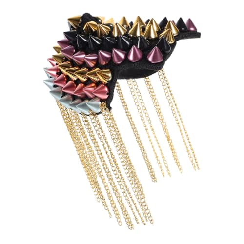 SHINEOFI Bunte Schulterklappen mit Nieten und Quasten Vintage Epaulette für Damen Langlebige Metallverarbeitung Modisches Uniformzubehör für Kostümpartys und Zeremonien SHINEOFI Bunte Schulterklappen mit Nieten und Quasten Vintage Epaulette für Damen Langlebige Metallverarbeitung Modisches Uniformzubehör für Kostümpartys und Zeremonien von SHINEOFI