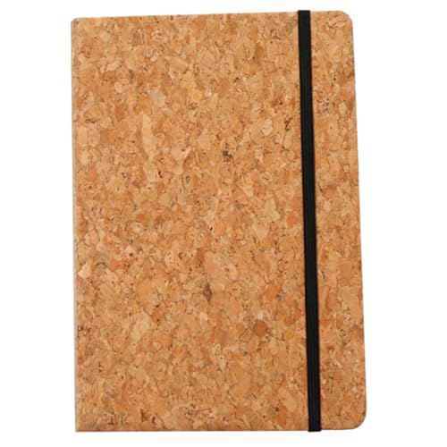 SHINEOFI Business Notizbuch mit Kork Hardcover Design Vielseitig Einsetzbar für Notizen Tagebuch und Planung für Reisen und Meetings mit Praktischem Bandverschluss von SHINEOFI