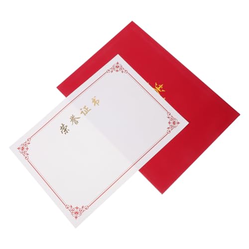 SHINEOFI Certificate Folder mit Papier Rote Urkundenhülle Schützende Dokumentenmappe für Auszeichnung Abschlussfeier Mitarbeiteranerkennung Personalisierbar Langlebig SHINEOFI Certificate Folder mit Papier Rote Urkundenhülle Schützende Dokumentenmappe für Auszeichnung Abschlussfeier Mitarbeiteranerkennung Personalisierbar Langlebig von SHINEOFI