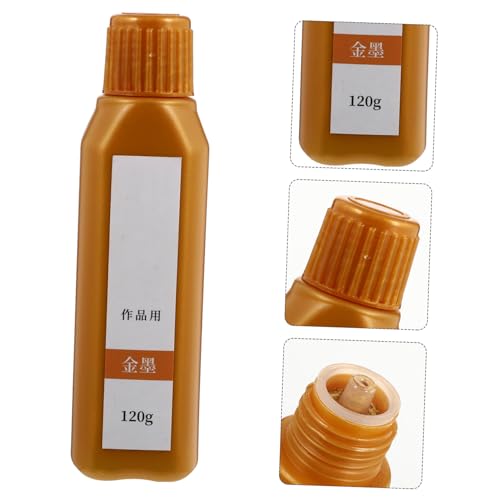 SHINEOFI Chinesische Kalligraphietusche Goldfarbe Flasche Traditionelle Malerei und Schreibfarbe für Kalligrafie Zeichnung Anfänger und Profi Geeignet von SHINEOFI