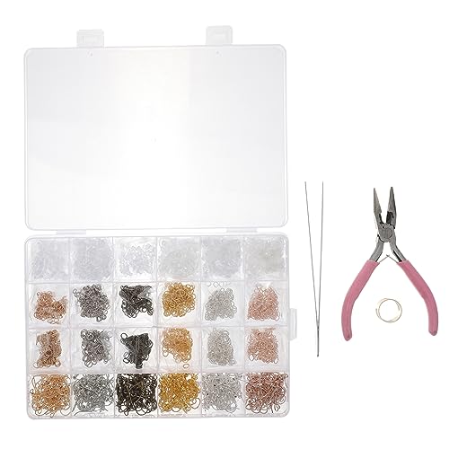 SHINEOFI DIY Ohrstecker Set mit Ohrringhaken Sprungringen Ohrstoppern und Werkzeug für Schmuckherstellung und Kreative Bastelprojekte für Anfänger und Profis von SHINEOFI