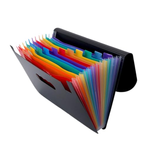 SHINEOFI Dateiordner Rainbow Fächer Mehrschichtig Kunststoff Tragbar Leichter Dokumentenordner für Schule Büro Zuhause SHINEOFI Dateiordner Rainbow Fächer Mehrschichtig Kunststoff Tragbar Leichter Dokumentenordner für Schule Büro Zuhause von SHINEOFI