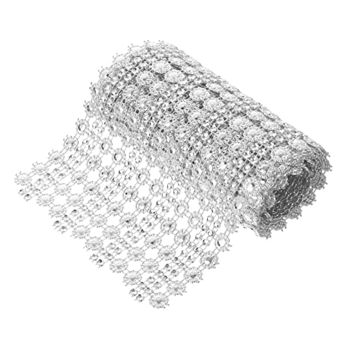 SHINEOFI Dekoratives Diamant Mesh Band Blütenform Bead Trim für Diy Bastelarbeiten Vielseitiges Kostüm und Kleidungszubehör Farbenfrohes Handgefertigtes Schmuckband für Hochzeits und von SHINEOFI
