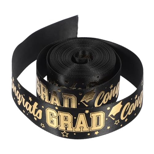 SHINEOFI Diy Abschluss Geschenkverpackungsband Polyester mit Goldprägung Yards und Breit für Bows Bastelprojekte und Feierlichkeiten SHINEOFI Diy Abschluss Geschenkverpackungsband Polyester mit Goldprägung Yards und Breit für Bows Bastelprojekte und Feierlichkeiten von SHINEOFI