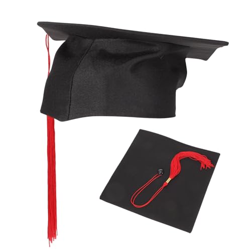 SHINEOFI Doktorhut für Erwachsene mit Roter Quaste Großes Abschlussmütze Design Komfortables Material für Hochschulabschluss Fotoshooting Kostüm und Feiern SHINEOFI Doktorhut für Erwachsene mit Roter Quaste Großes Abschlussmütze Design Komfortables Material für Hochschulabschluss Fotoshooting Kostüm und Feiern von SHINEOFI