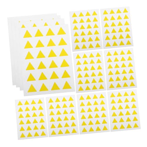 SHINEOFI Dreiecksetikett entfernbares Dreieck-Aufkleber-Etiketten Farbe Klebebrikotaufkleber Dreieckige Klebeetiketten Dreieckige selbstklebende Aufkleber Kupferplattenaufkleber Gelb SHINEOFI Dreiecksetikett entfernbares Dreieck-Aufkleber-Etiketten Farbe Klebebrikotaufkleber Dreieckige Klebeetiketten Dreieckige selbstklebende Aufkleber Kupferplattenaufkleber Gelb von SHINEOFI