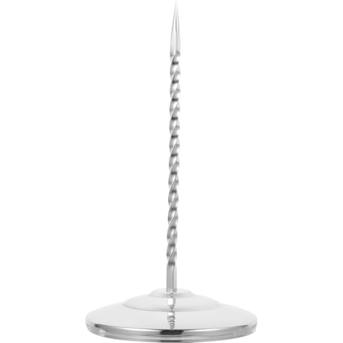 SHINEOFI Edelstahl Memo Holder mit Spike Rostfrei Glatte Oberfläche Sicher und Langlebig Praktischer Desktop Receipt Organizer für Restaurant Bar Büro und Küche Tischablage für Quittungen von SHINEOFI