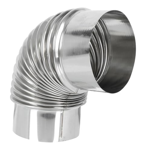SHINEOFI Edelstahl Ofenrohr Bogen Hitzebeständiger Kaminofen Abgasrohr Bogen für Holzheizung Langlebiges Ofenrohr für Effiziente Rauchabführung Einfache Montage Vielseitig für Heimlüftung von SHINEOFI