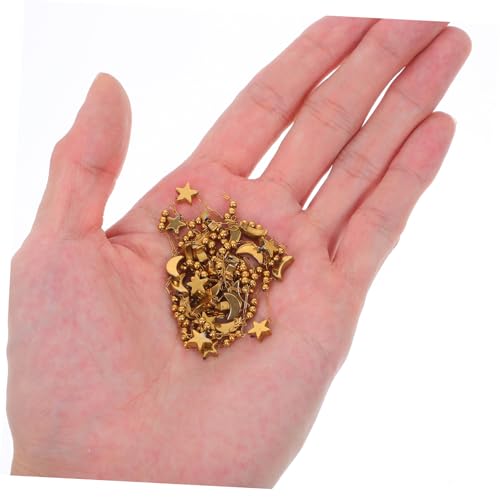 SHINEOFI Edelstahl Schmuckkette Mond Stern Design Hypoallergen DIY Gliederkette für Halskette Armband Fußkette Langlebig Hautfreundlich Vielseitig für Kreative Schmuckherstellung von SHINEOFI