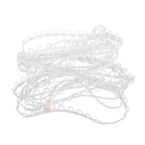 SHINEOFI Elastische Weiße Spitzenborte mit Wellenförmigen Rand Knopfloch schlaufe Dehnbar Robust für DIY Nähen Kostümverzierung Brautkleid Zubehör SHINEOFI Elastische Weiße Spitzenborte mit Wellenförmigen Rand Knopfloch schlaufe Dehnbar Robust für DIY Nähen Kostümverzierung Brautkleid Zubehör von SHINEOFI