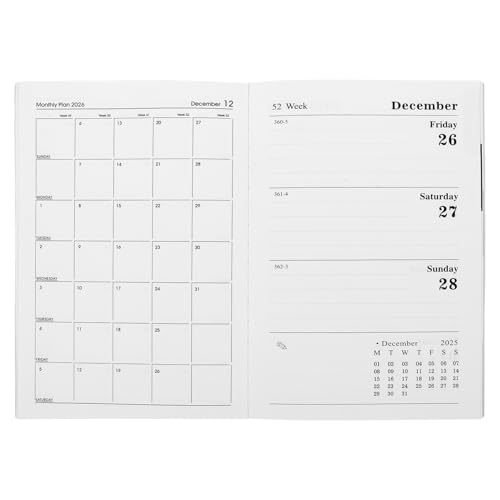 SHINEOFI Englischer Planer Kalender Notizbuch Fitnessplaner 2026 Businessplaner 2026 Monatsplaner 2026 Pocket Scheduler Kleiner Wochenplaner Hellgrün Kunstleder SHINEOFI Englischer Planer Kalender Notizbuch Fitnessplaner 2026 Businessplaner 2026 Monatsplaner 2026 Pocket Scheduler Kleiner Wochenplaner Hellgrün Kunstleder von SHINEOFI