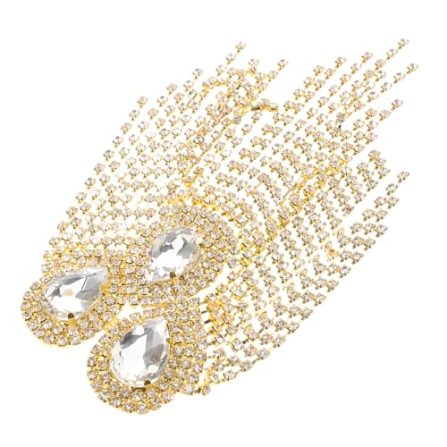 SHINEOFI Europäische Diamant Anzug Quaste Schulter Mode Schulter Epaulet Kostüme Epauletten Quaste Abzeichen Quasten Dekorationen Anzug Zubehör Epaulet Schulter Männer Epauletten Strass von SHINEOFI
