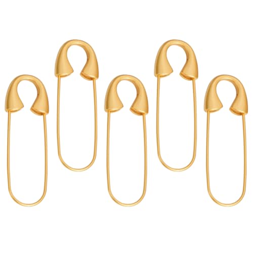 SHINEOFI Federverschlussstift Aus Metall: 5 Stück Robuste Sicherheitsbrosche Große Sicherheitsnadeln Für Kleidung Leder Segeltuch Decken Basteln DIY-Schmuck von SHINEOFI