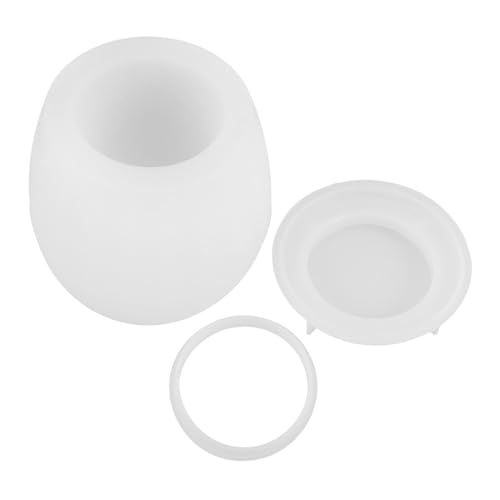SHINEOFI Form Für Aufbewahrung Dosen Flaschenharzform Silikonformen Für Epoxidharz Form Aus Epoxidharz Epoxidharzformen Silikon Glasformen Für Mit Deckel Topfform Weiß Kieselgel von SHINEOFI