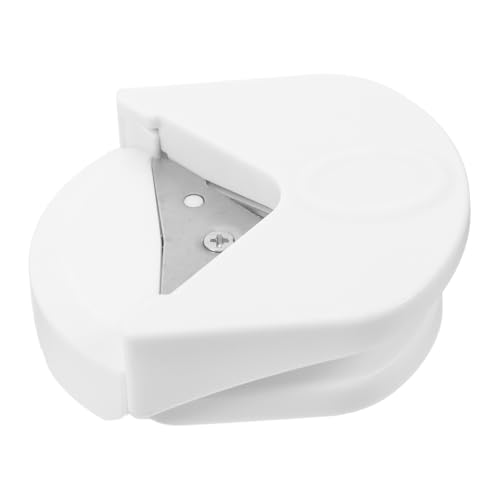 SHINEOFI Foto Eckenabrunder Weiß Kompakter Kartenschneider mit Sammelbehälter Ergonomisches Papier Eckenschneidewerkzeug für Fotos Karton Scrapbook und Visitenkarten von SHINEOFI