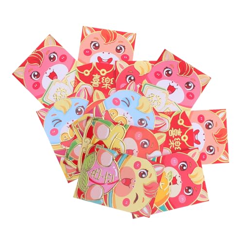 SHINEOFI Frühlingsfest Umschläge Rote Papiertüten mit Pferdemotiv Cartoon Lucky Money Bags für Chinesisches Neujahrsfest Geschenkumschläge Vielseitig für Familie und Freunde SHINEOFI Frühlingsfest Umschläge Rote Papiertüten mit Pferdemotiv Cartoon Lucky Money Bags für Chinesisches Neujahrsfest Geschenkumschläge Vielseitig für Familie und Freunde von SHINEOFI