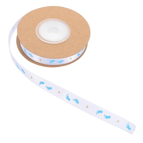 SHINEOFI Fußabdruck Polyester Geschenkband Weich Elegant Style Ribbon für Babyparty Geschenkverpackung Vielseitig Verwendbar Dekoratives DIY Band von SHINEOFI
