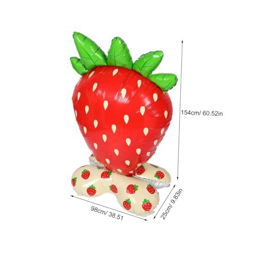 SHINEOFI Giant Inflatable Strawberry Balloon Realistic Fruit Design Stehender Folienballon für Kindergeburtstag Sommerparty Deko Fotorequisite Wiederverwendbar Indoor Outdoor SHINEOFI Giant Inflatable Strawberry Balloon Realistic Fruit Design Stehender Folienballon für Kindergeburtstag Sommerparty Deko Fotorequisite Wiederverwendbar Indoor Outdoor von SHINEOFI