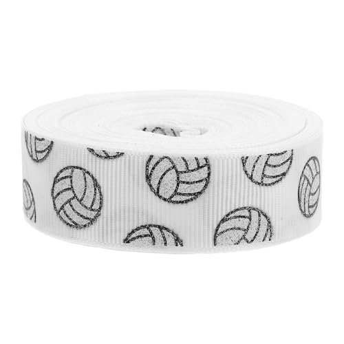 SHINEOFI Glitzer Volleyball Schleifenband Yards Schimmerndes Polyesterband für Sportdekorationen Vielseitig Leicht zu Binden für Volleyball Teams Cheerleader und Feierlichkeiten von SHINEOFI