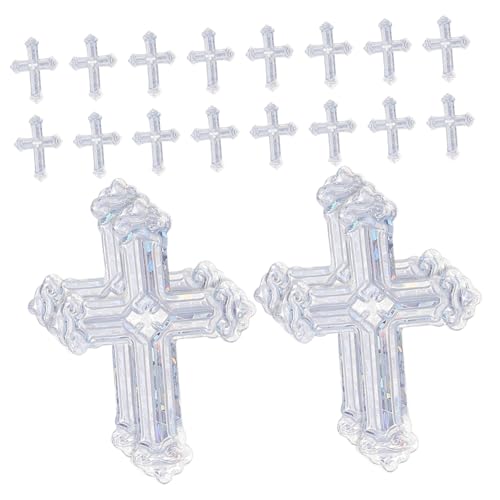 SHINEOFI Glitzernde Kreuz konfetti Tischstreuung Silber Spirituelle Dekoration für Kommunion Taufe Geburtstag Hochzeit Vielseitig für Religiöse Feste und Festliche Partys von SHINEOFI
