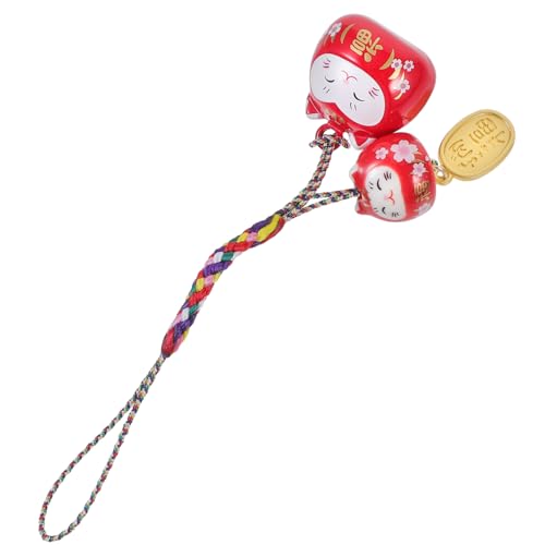 SHINEOFI Glückskatze Anhänger Japanisches Maneki Neko für Taschen Schlüssel Auto Leichtes Langlebiges Deko Element für Freunde oder Sammlung Zufallsfarbe Rot SHINEOFI Glückskatze Anhänger Japanisches Maneki Neko für Taschen Schlüssel Auto Leichtes Langlebiges Deko Element für Freunde oder Sammlung Zufallsfarbe Rot von SHINEOFI